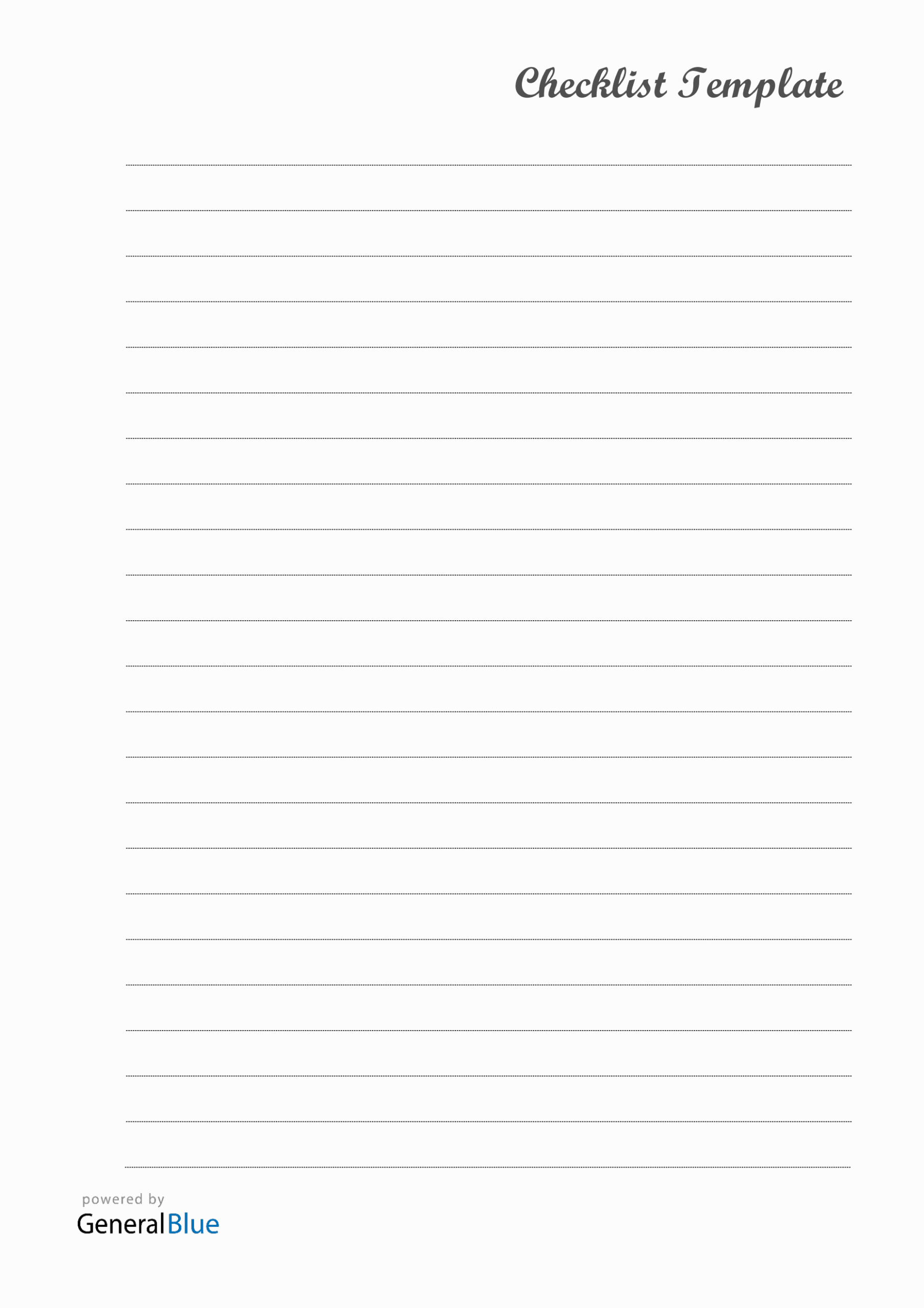 Printable Blank List Pdf