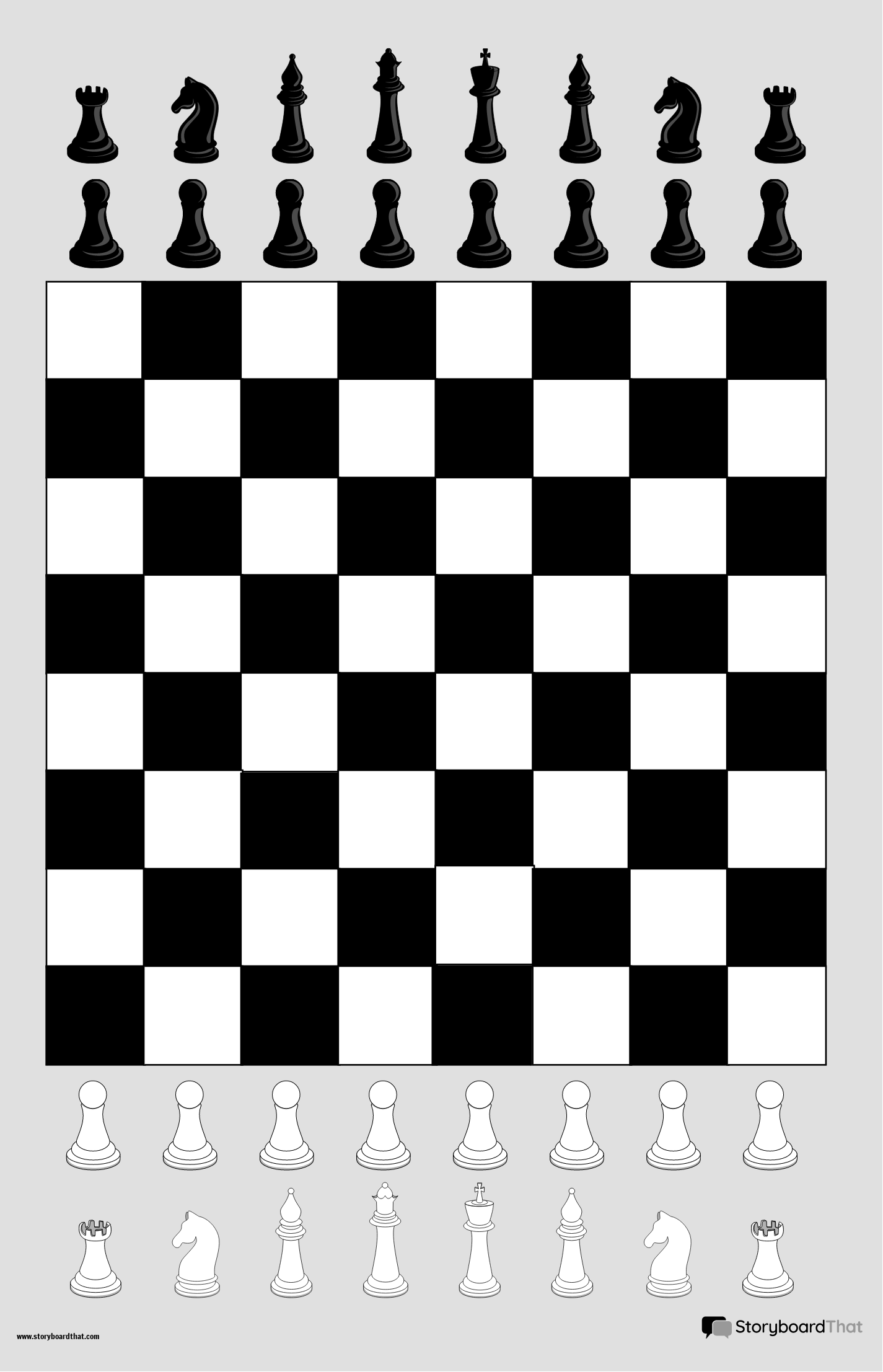 Chess Board Game Template Storyboard By Templates