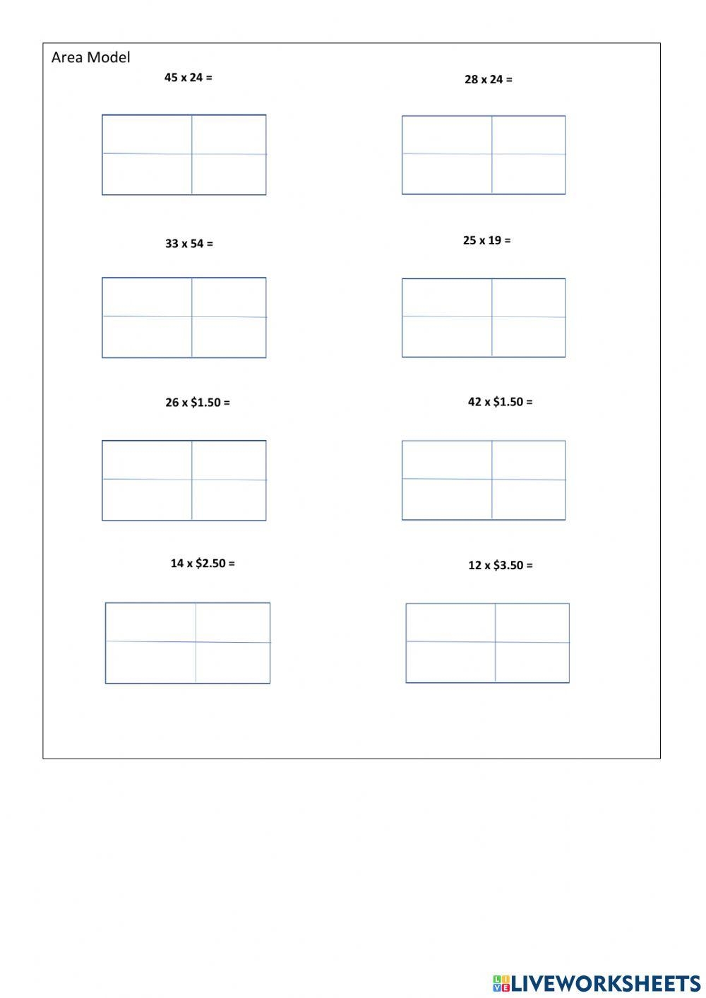 CHILL 5 Area Mo Free Interactive Worksheets 2101565