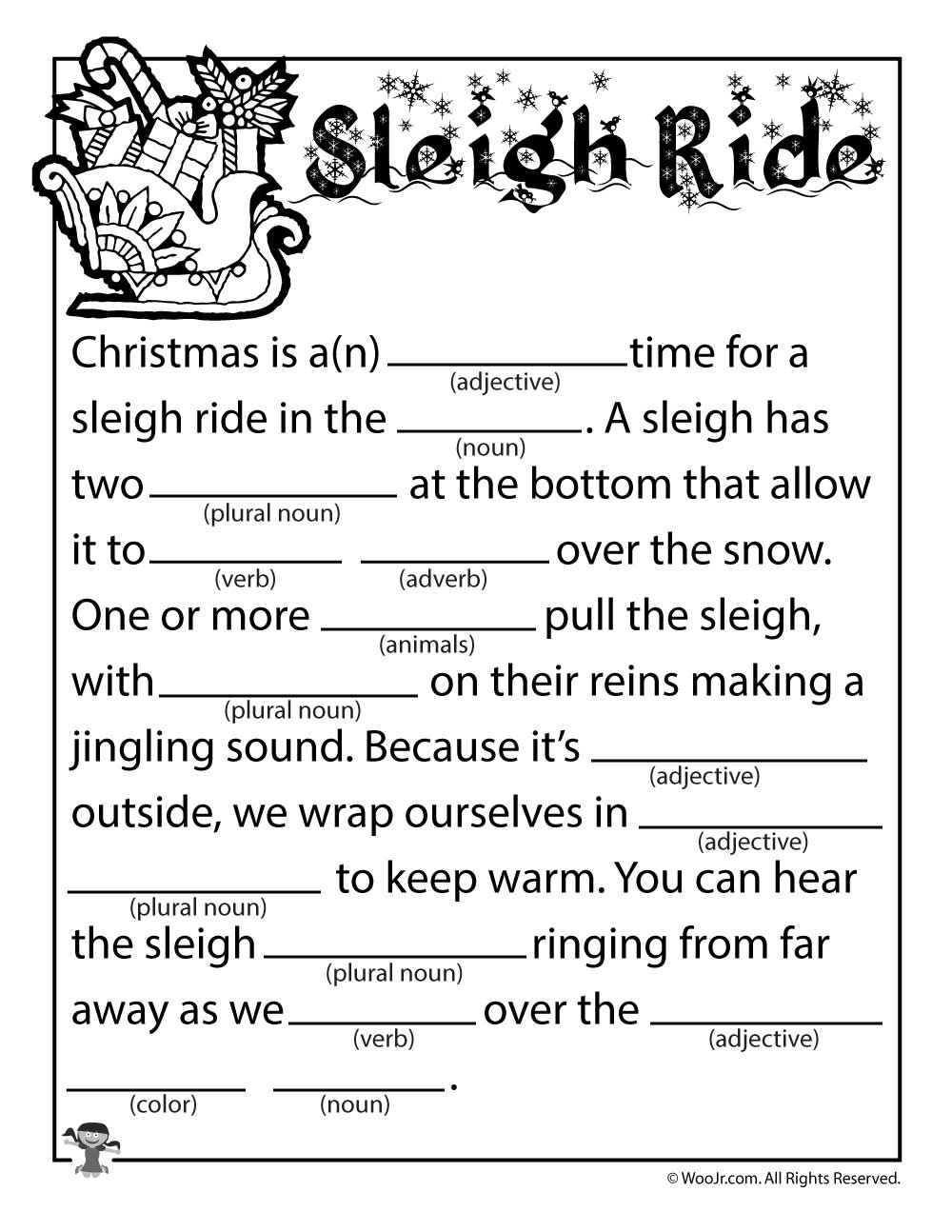 Christmas Ad Libs Fill In Word Game Printables Woo Jr Kids 