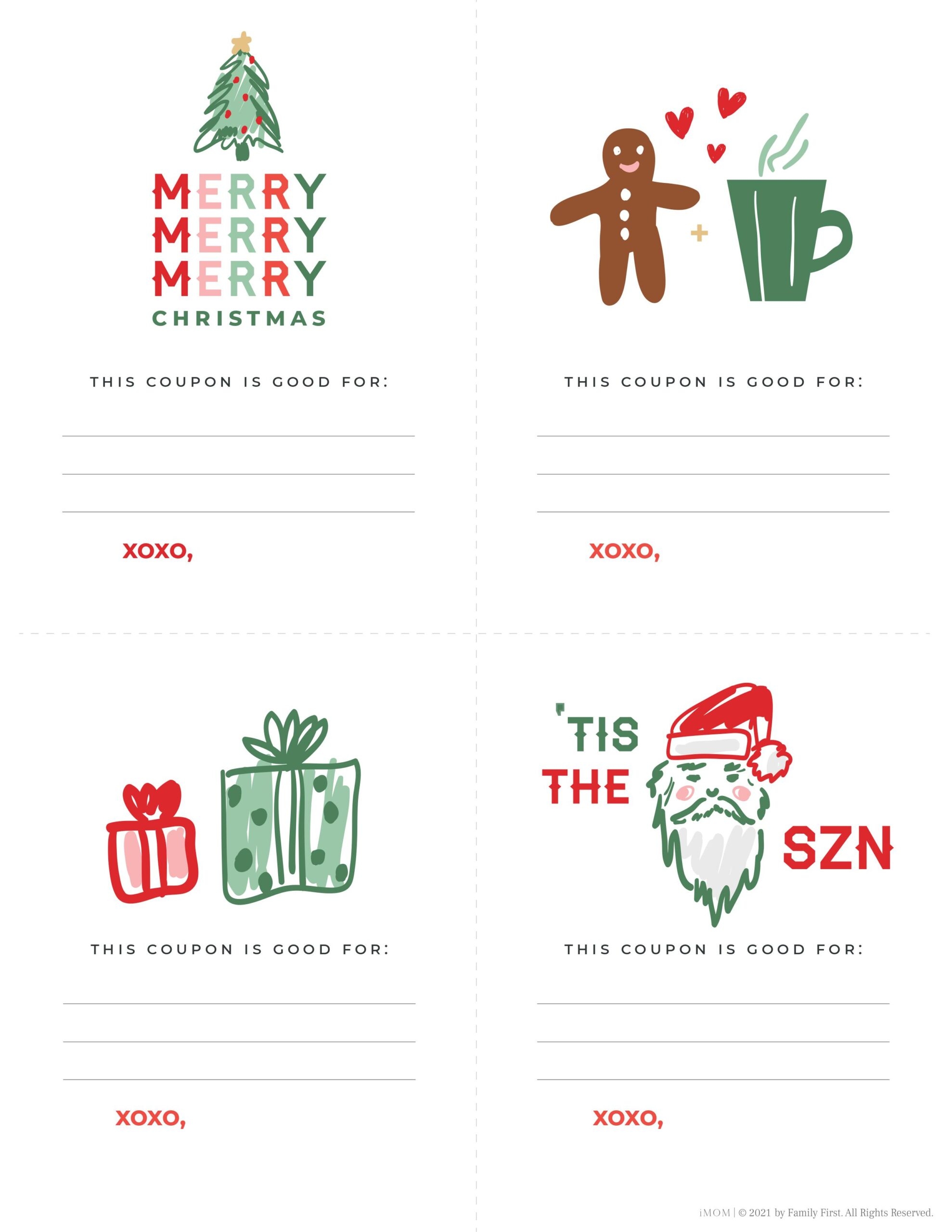 Christmas Coupons IMOM