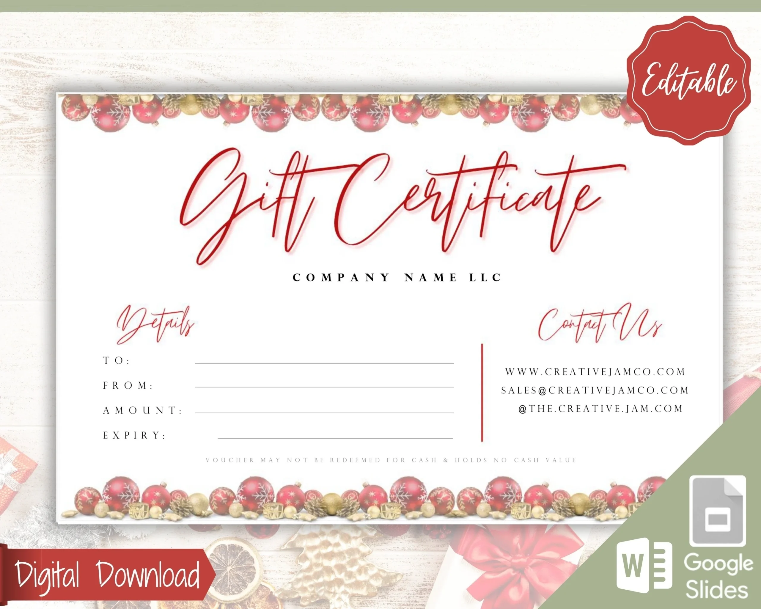 Christmas Gift Certificate Template Customize Your Own Gift Vouchers