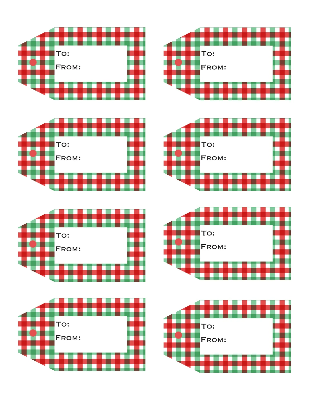 Christmas Holiday Printable Gift Tags To Simply Inspire