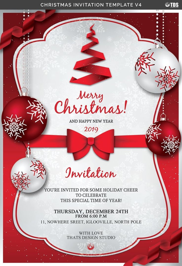 Printable Blank Christmas Invitation Templates