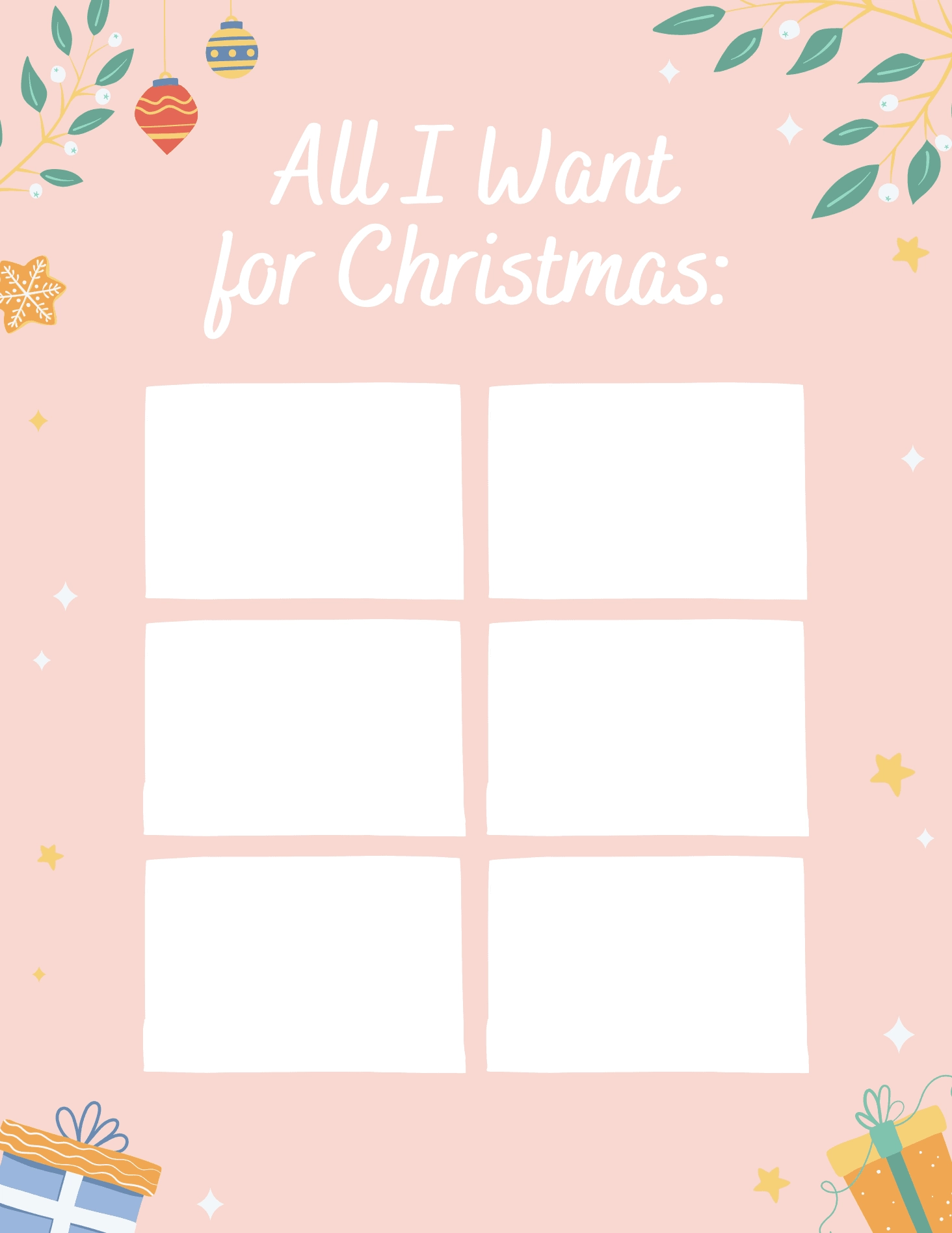 Christmas List Template 9 FREE Gorgeous Printables Make Life 