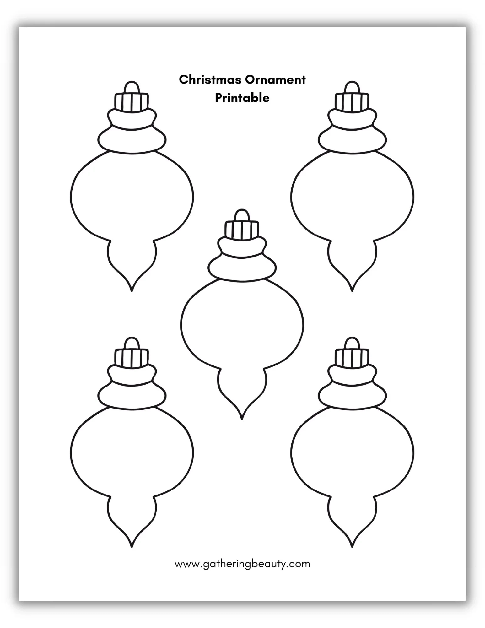 Blank Printable Ornaments Free