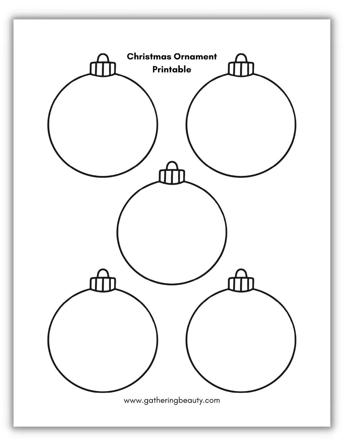 Christmas Ornament Printable Gathering Beauty