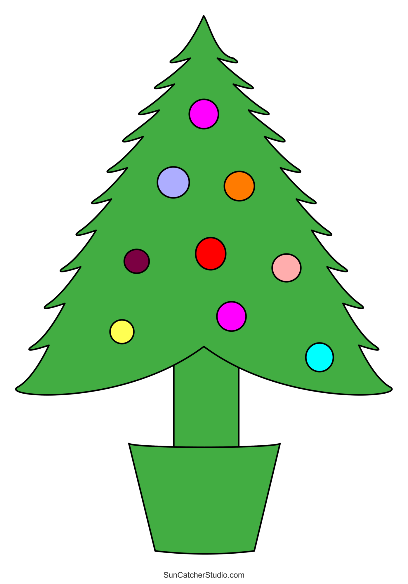 Christmas Tree Templates And Stencils Free Printable Patterns 