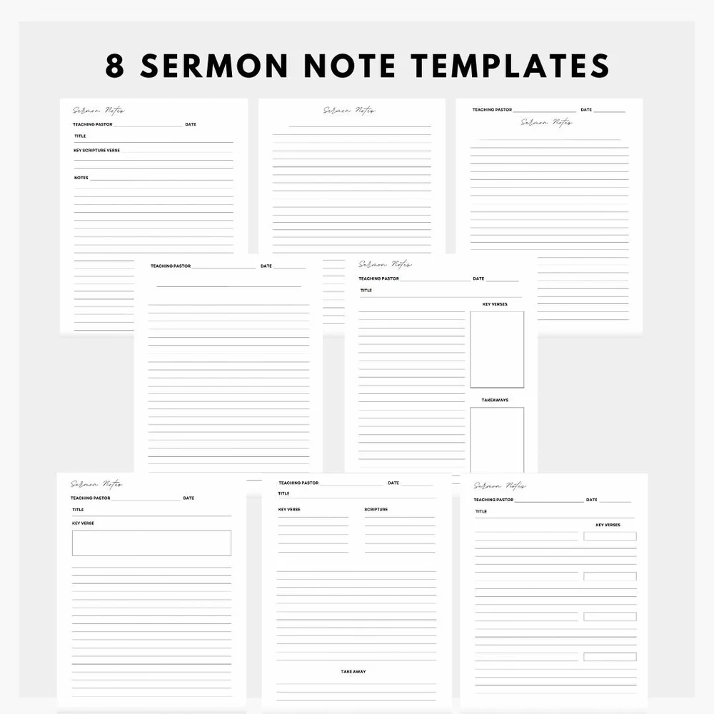 Church Notes Journal Digital Stormy Nesbit