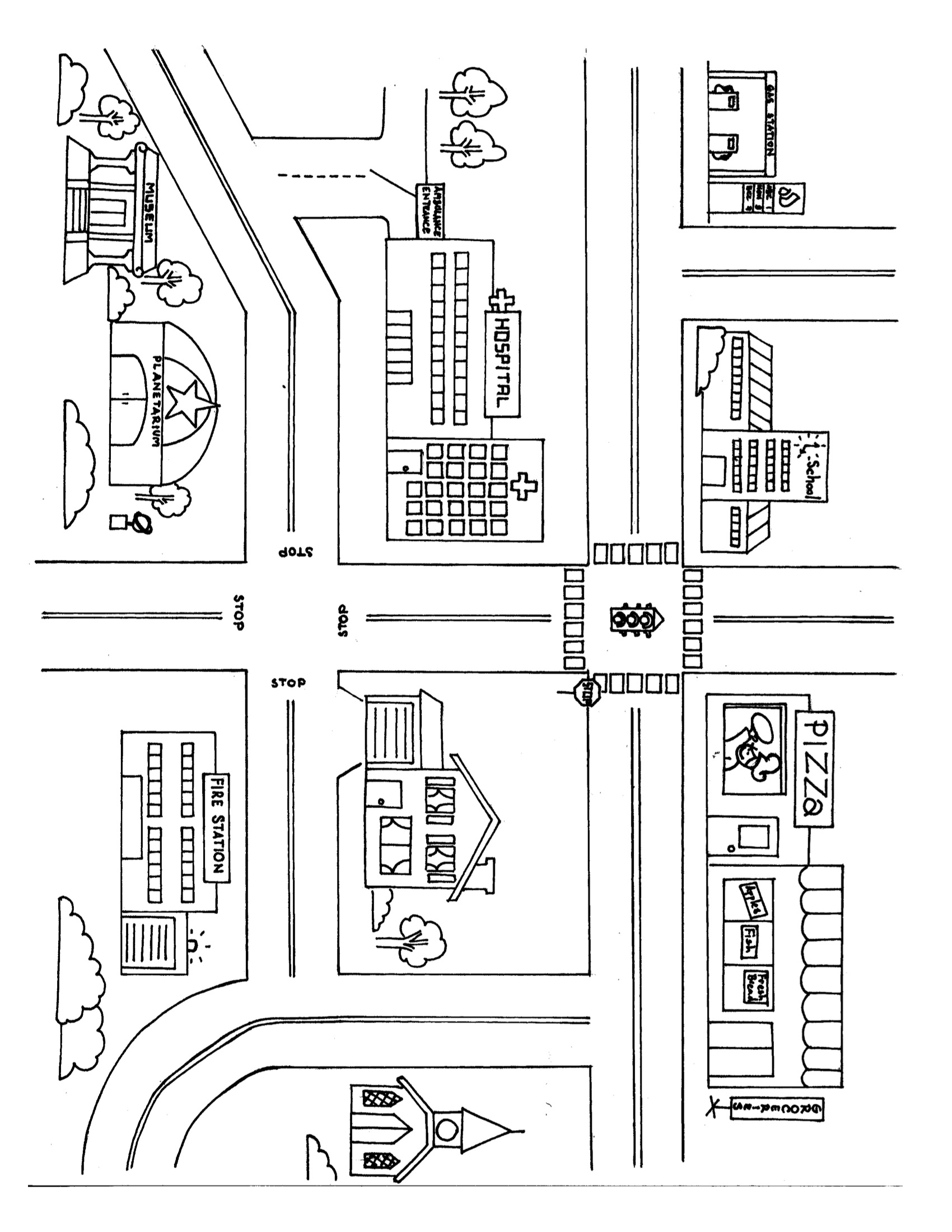 City Map Template For Kids