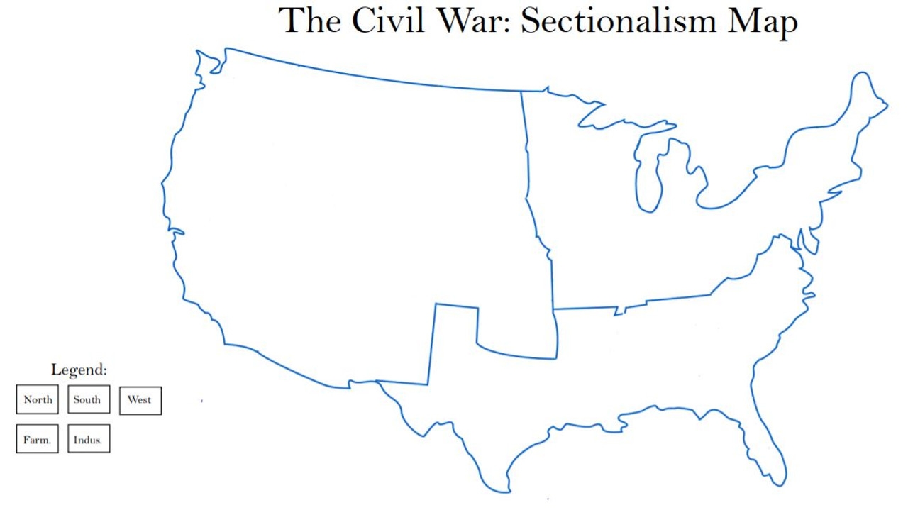 Civil War Mapping Sectionalism Amped Up Learning