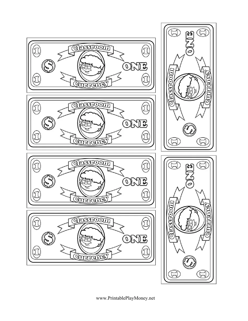Free Printable Blank Dollar Bills