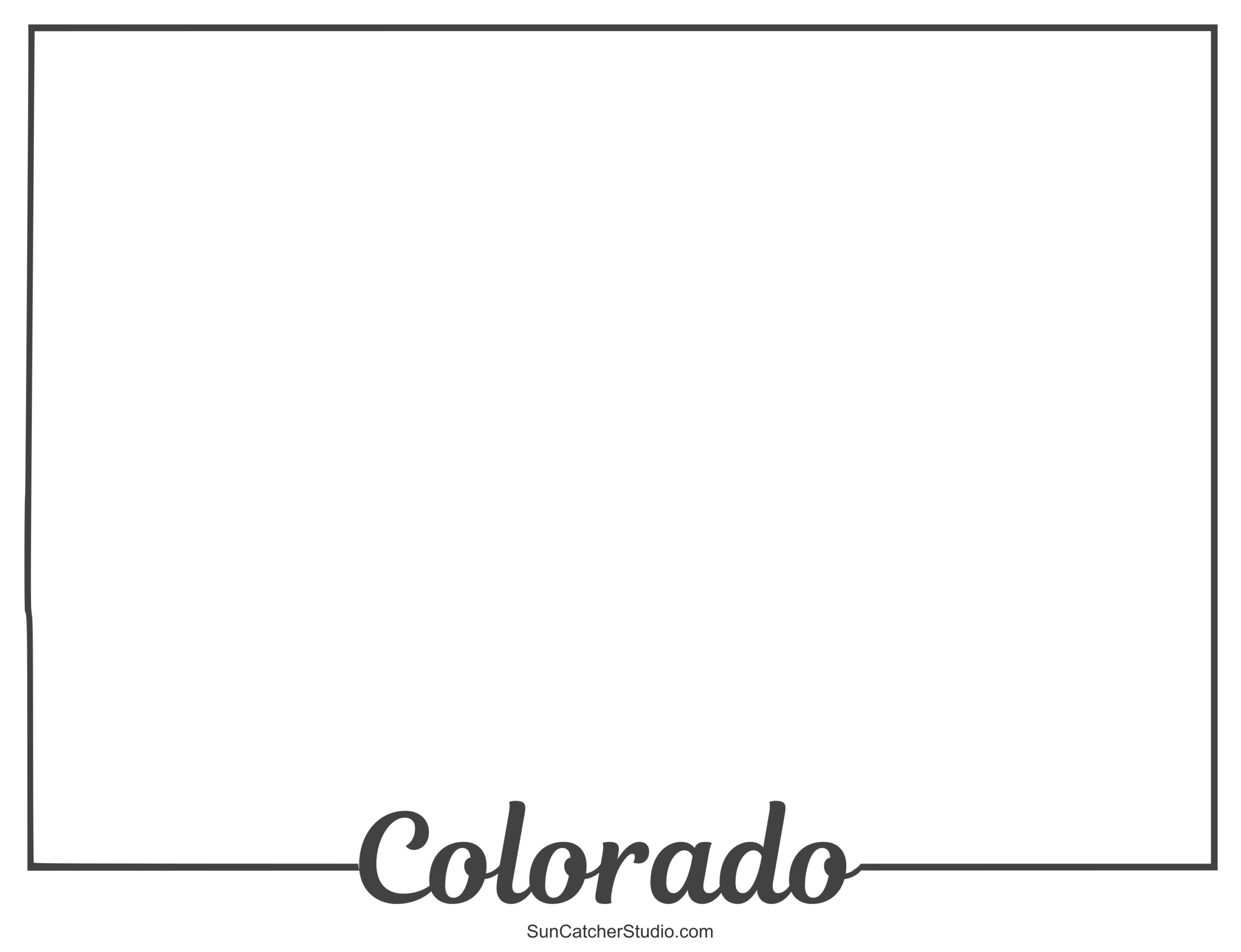 Colorado Blank Map Printable