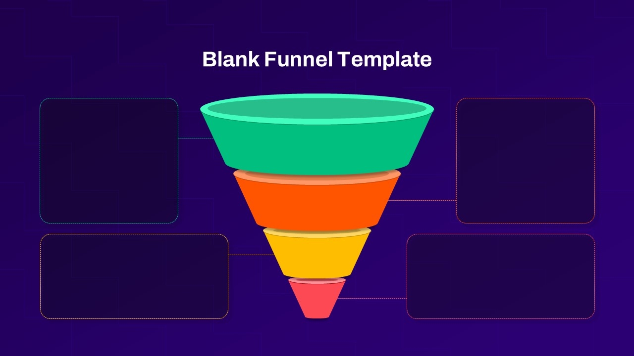 Colorful Blank Funnel Template For PowerPoint And Google Slides