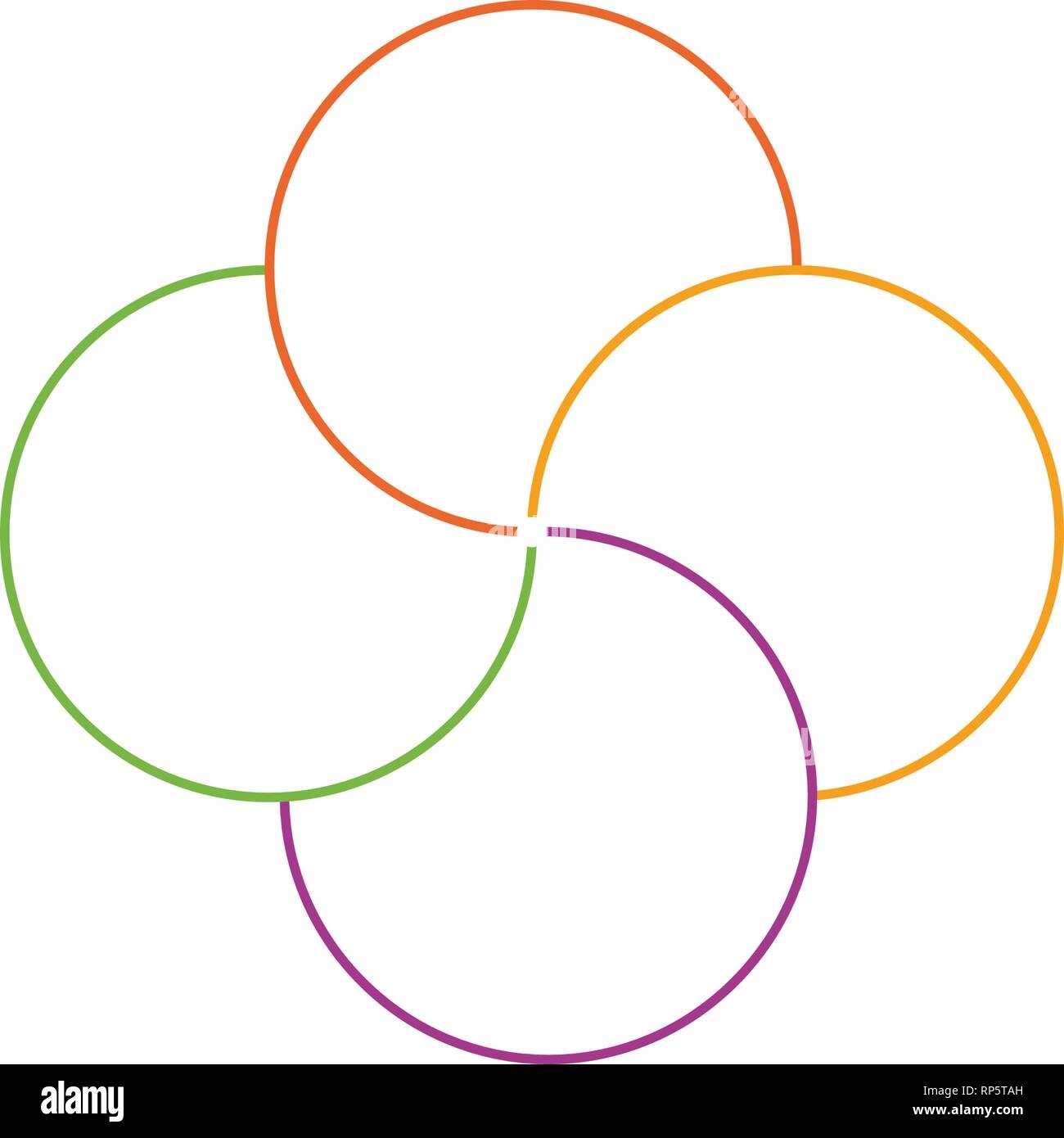 Colorful Vector Circle Infographics Template For Round Chart 