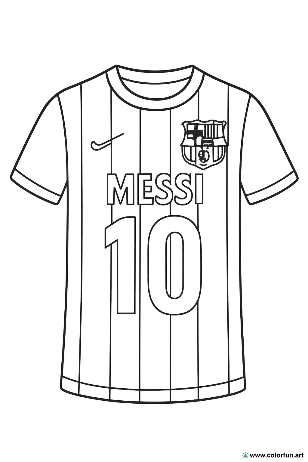Coloring Page Of The FC Barcelona Football Shirt Download Or Print 