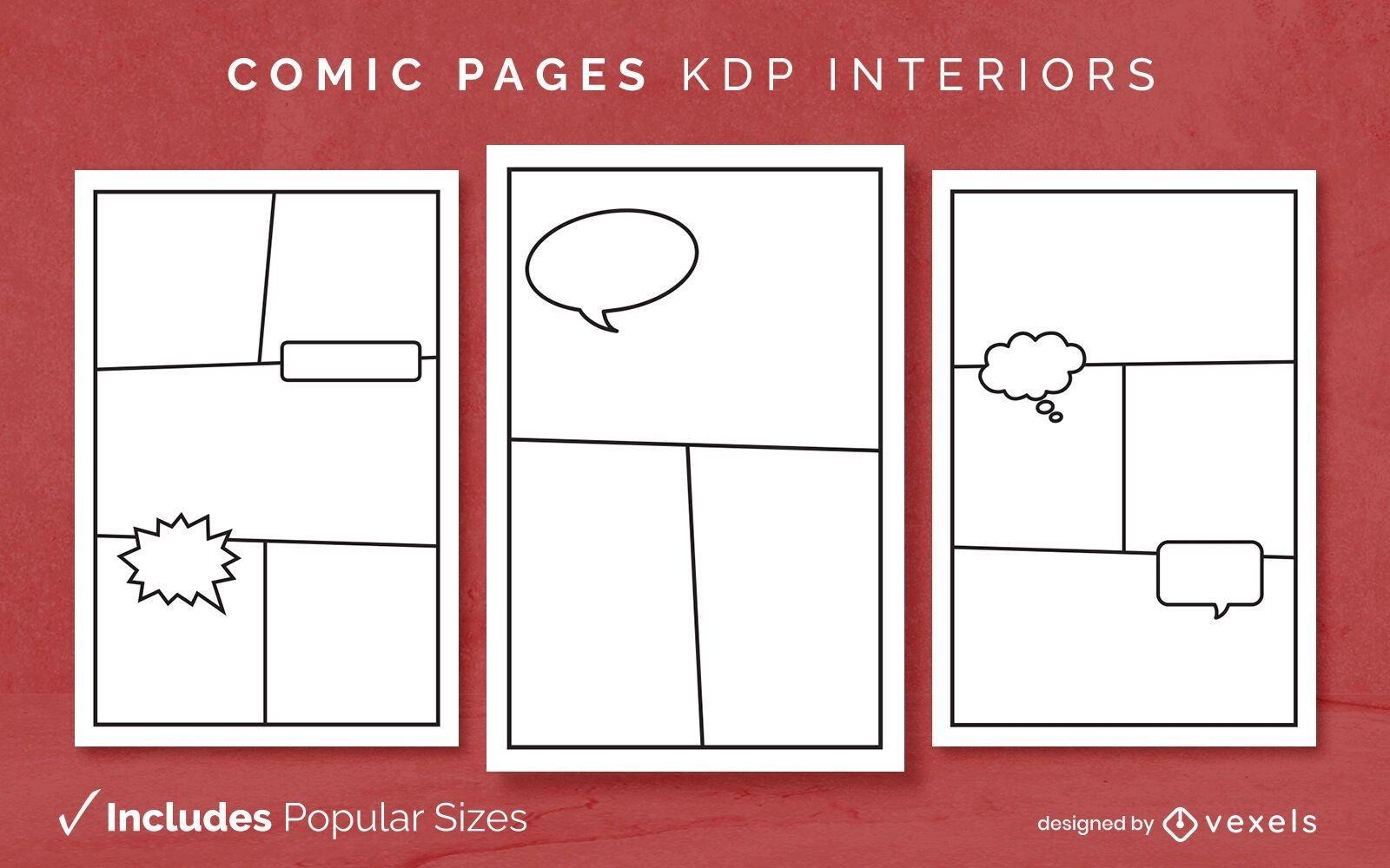 Printable Blank Comic Book Notebook