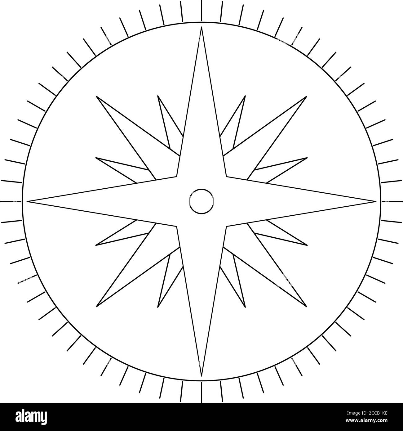Compass Rose Nautical Chart Travel Equipment Displaying 