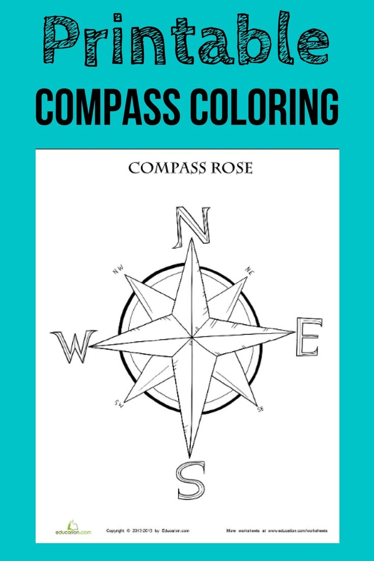 Printable Compass Rose Blank Fillable