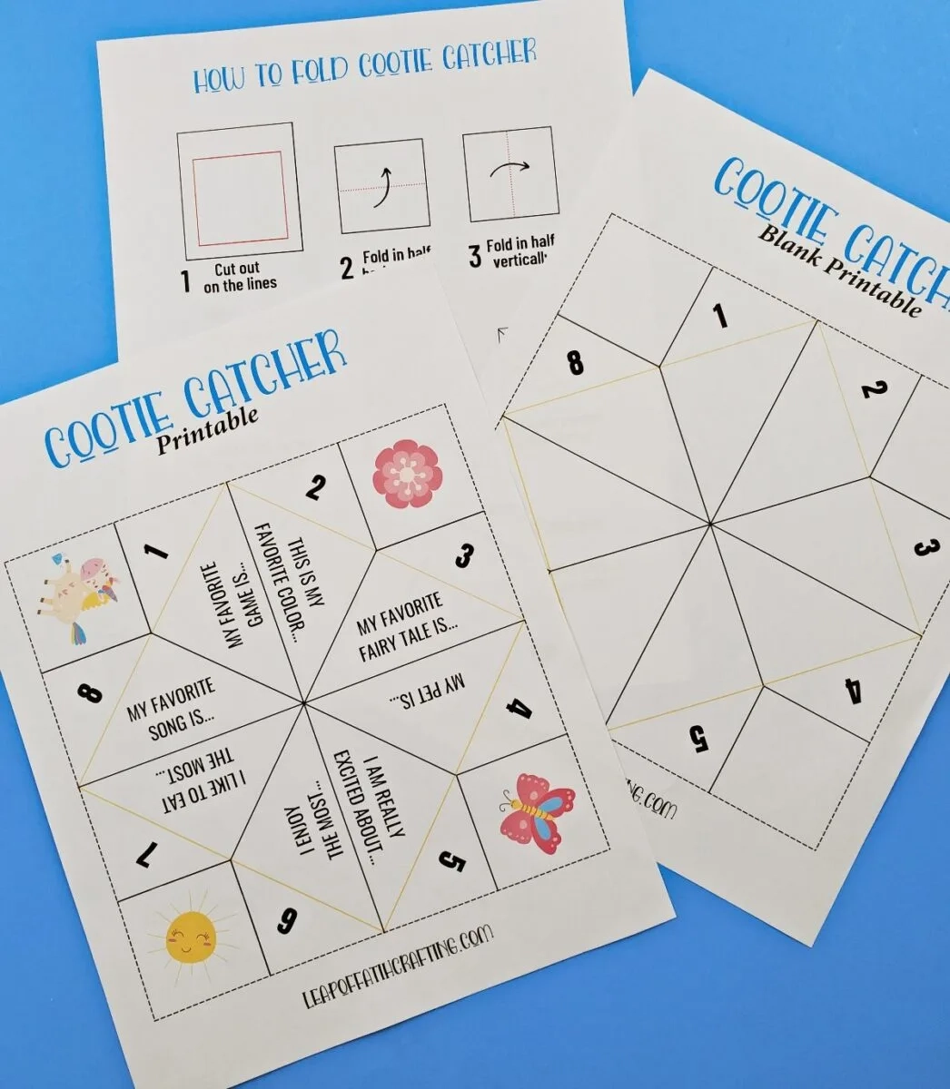 Printable Blank Cootie Catcher Template