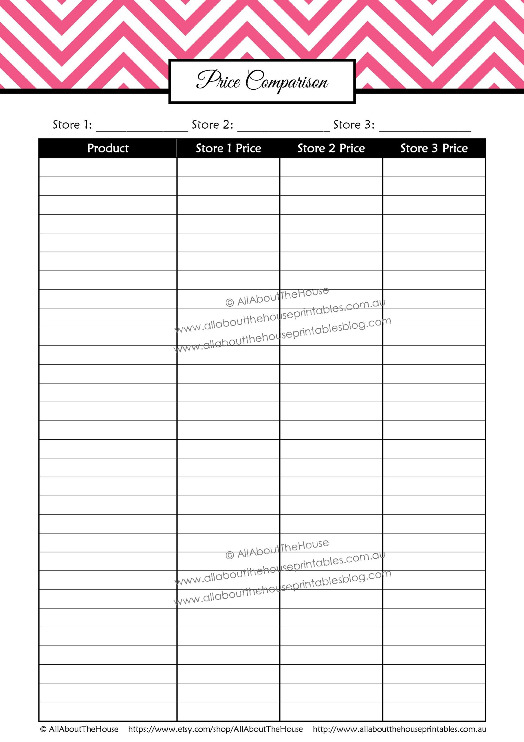 Coupon Binder Printable Insert Household Binder Shopping Couponing 