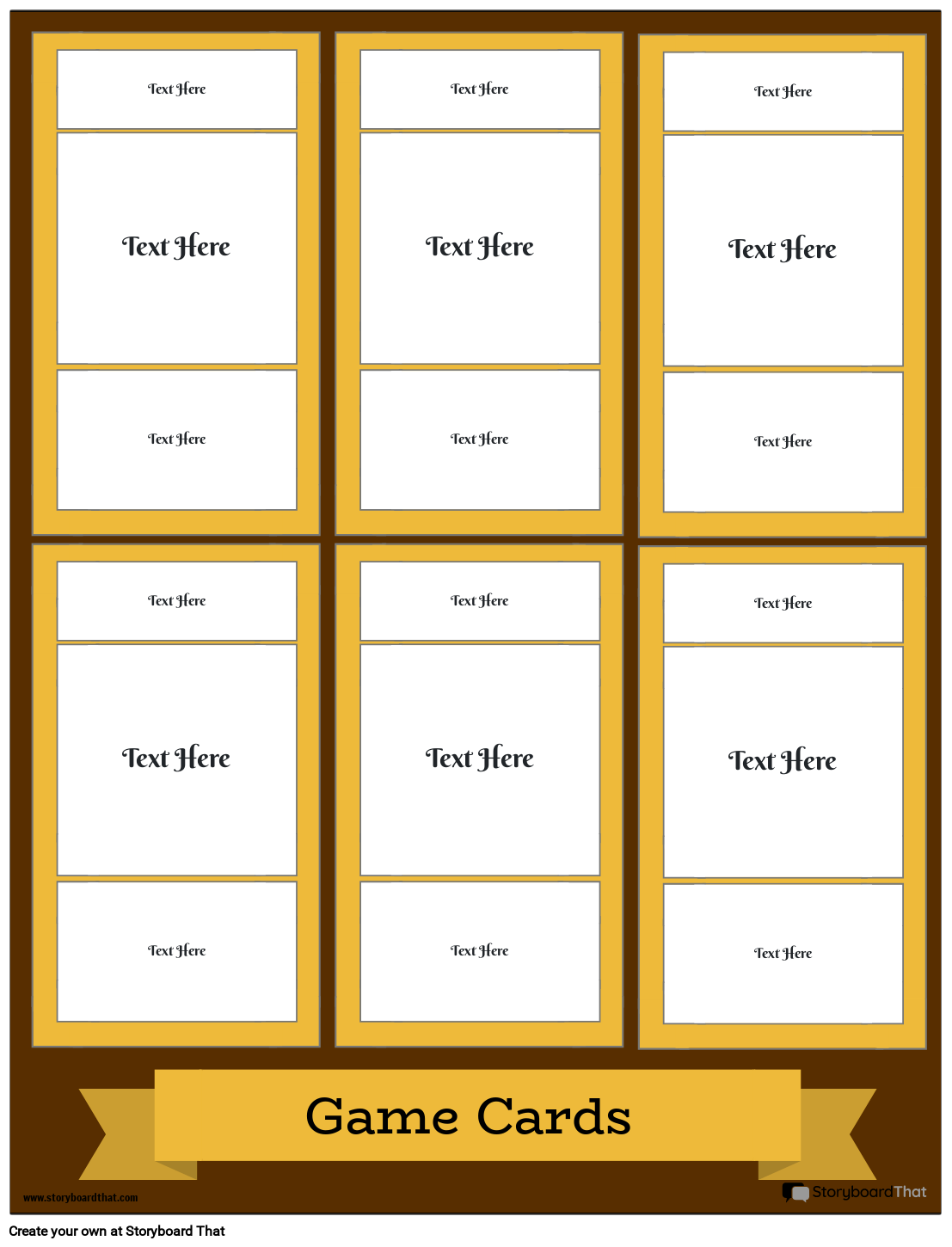 Printable Blank Board Game Cards