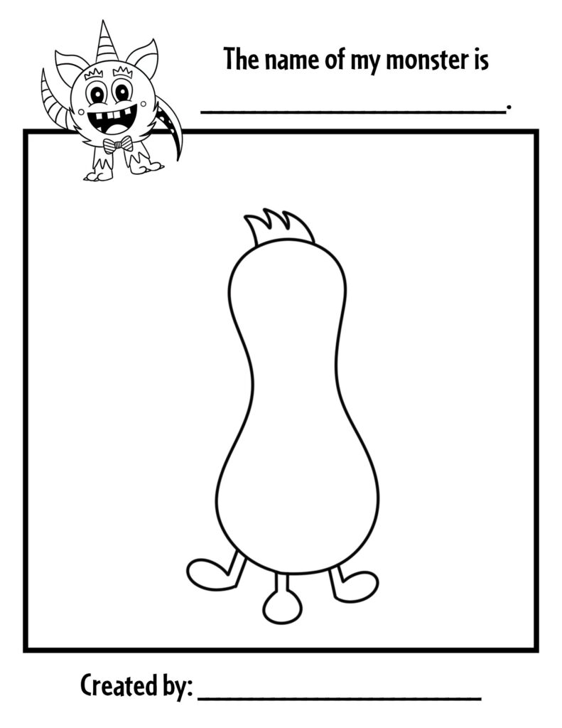 Monster Face Blank Printable