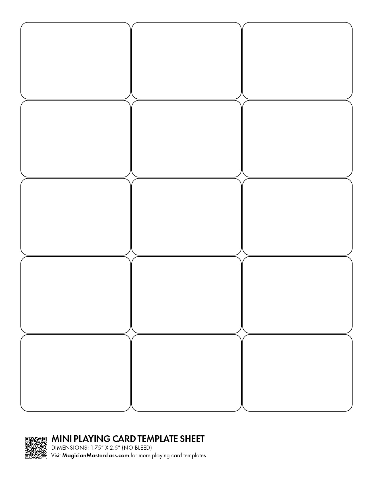 Printable Blank Game Cards