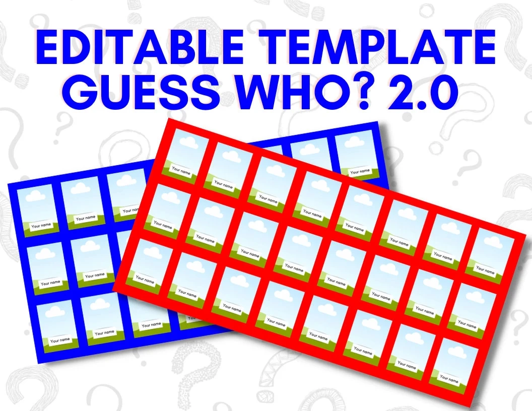 Custom Editable Guess Who 2 0 Printable Guess Who Guess Who 