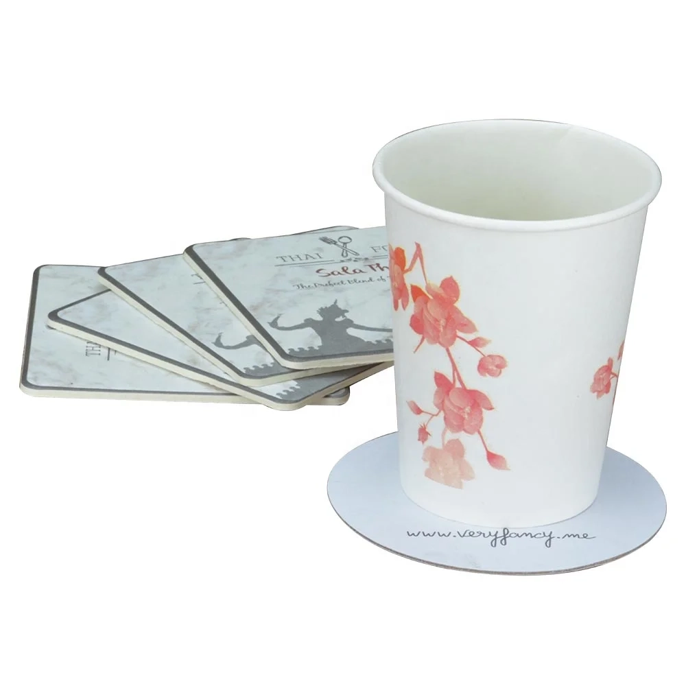 Custom Sublimation Print Blank Paper Pulp Board Drink Coasters