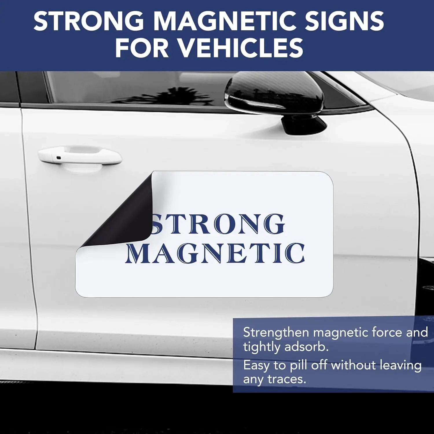 Customized DIY Logo Car Magnet Sticker Sublimation Blank Printable Removable Advertise Sign Prevent Car Magnetic Bumper Sticker