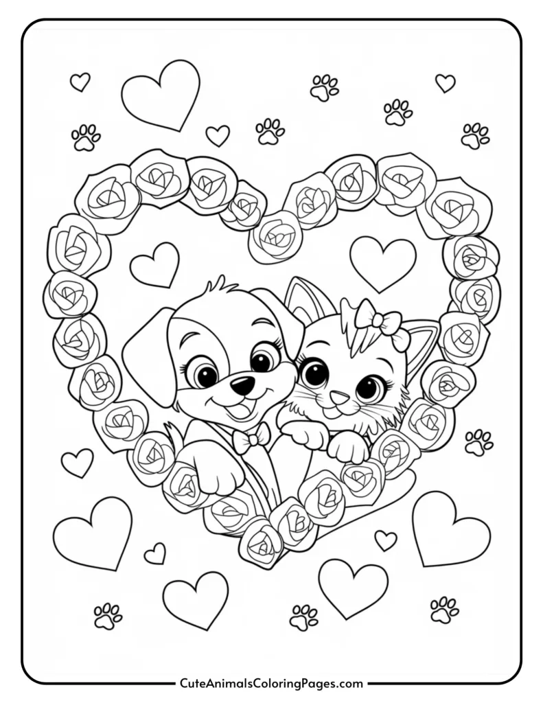 Cute Animal Valentine Coloring Pages 8 Free Printables Cute 
