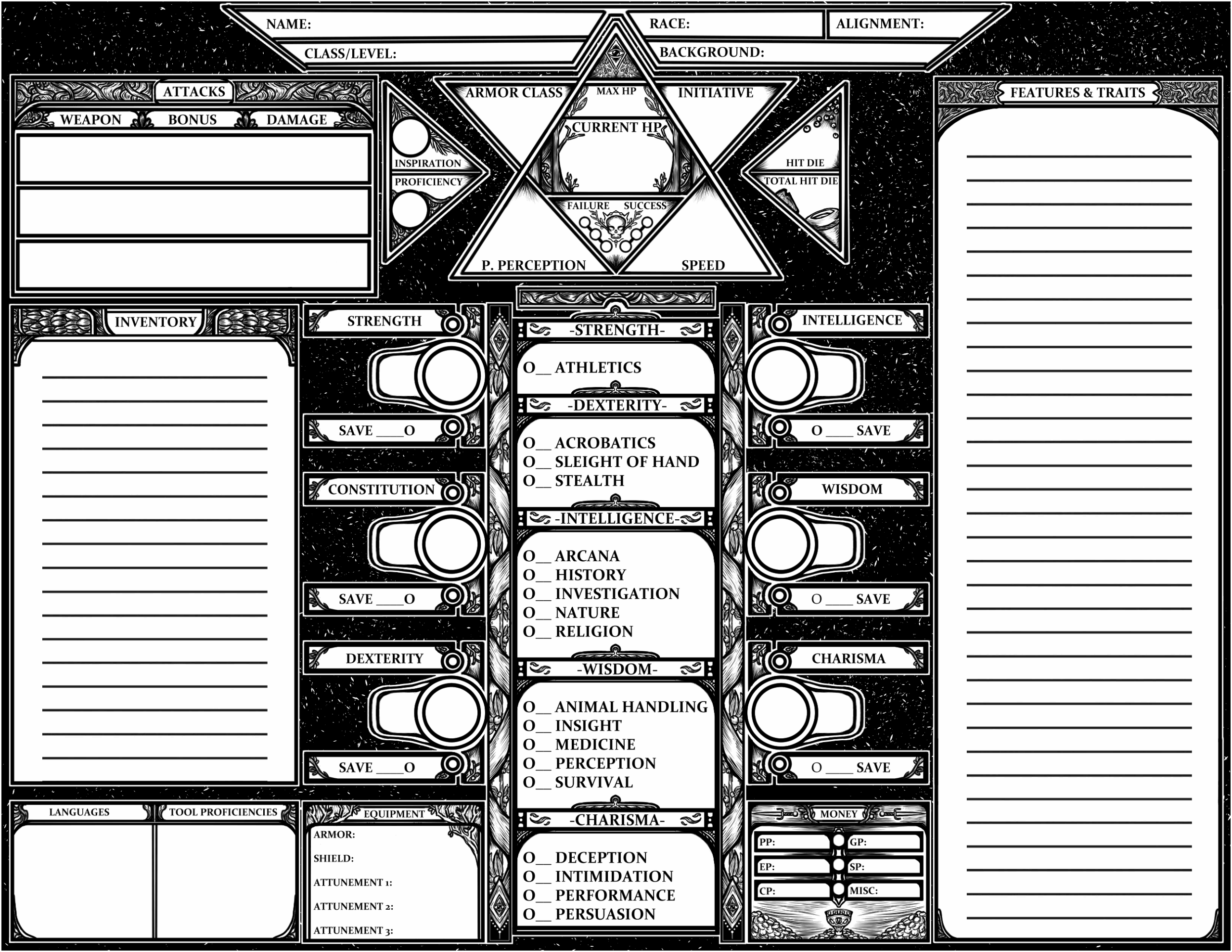 Printable Blank D&D Sheets