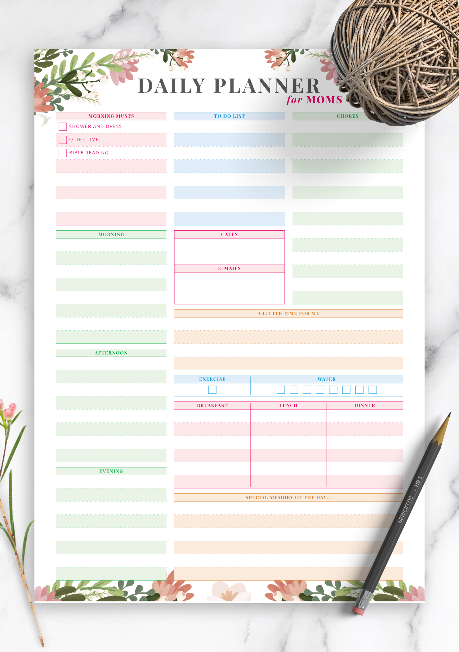 Printable Blank Mom Calendar