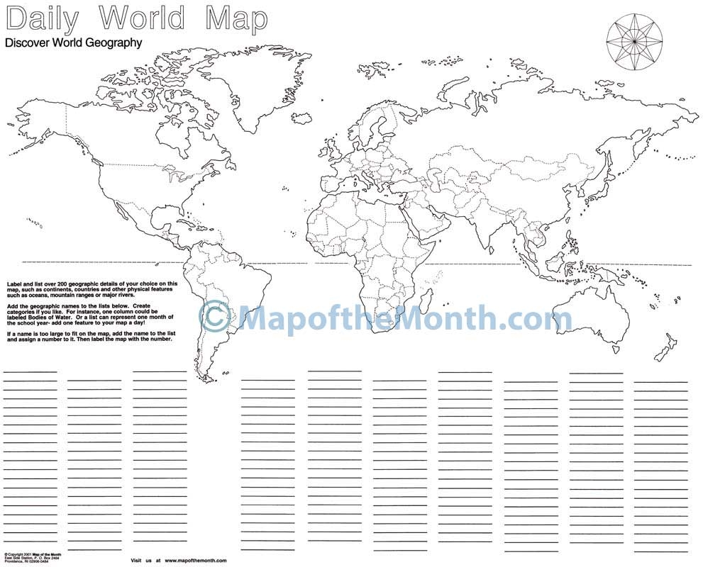 Daily World Blank Map