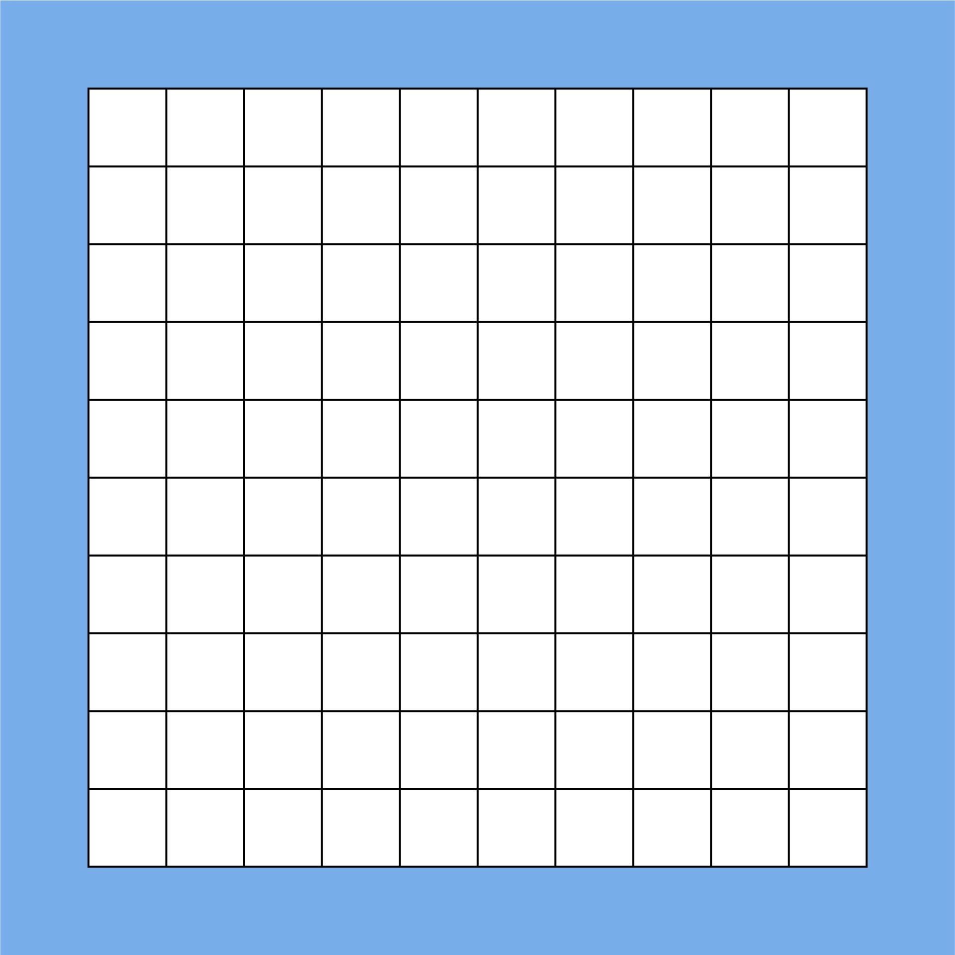 Blank Tenths Grids Printable