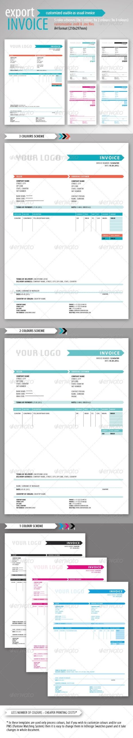 Pinrest Printable Blank Business Invoices