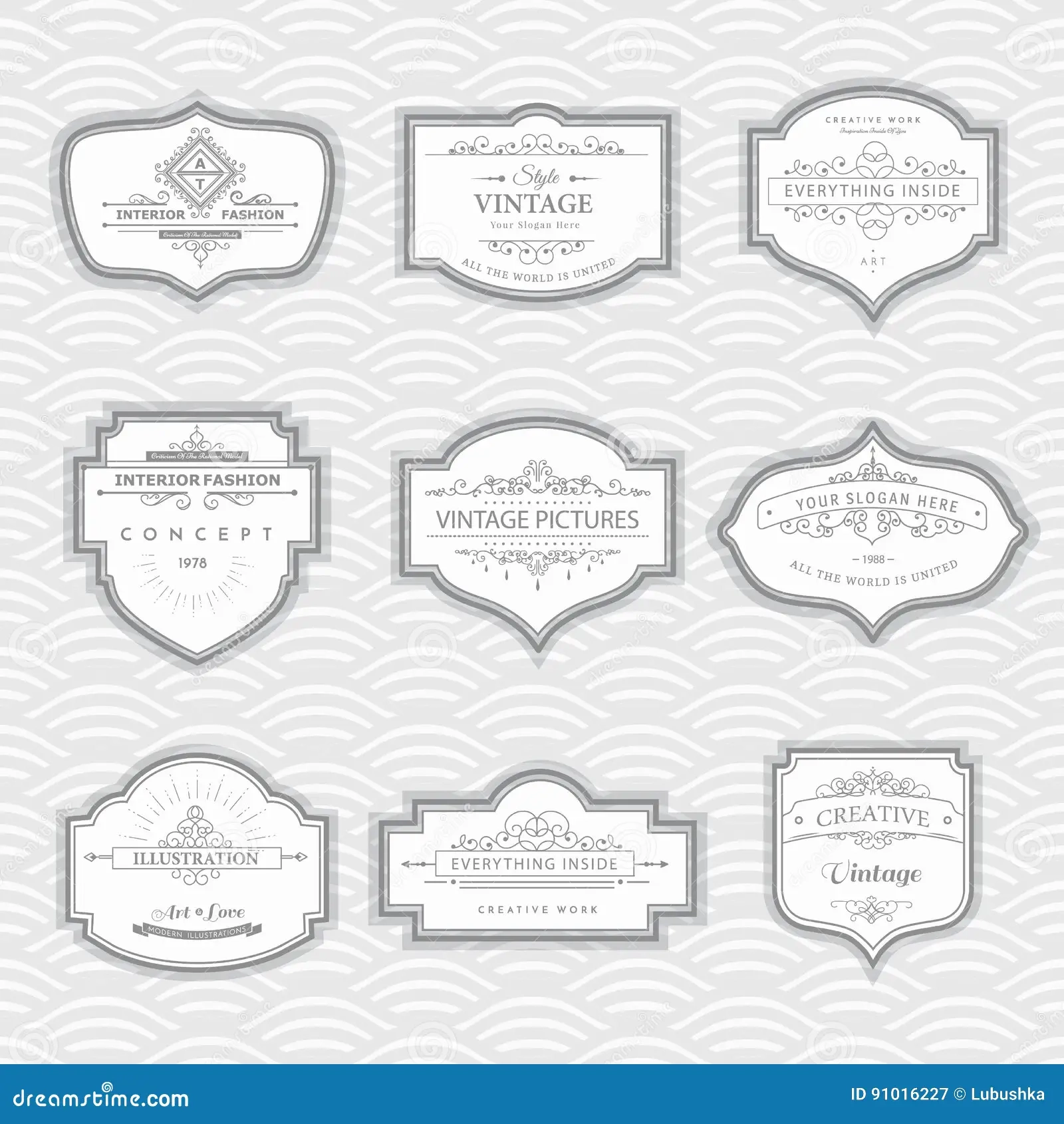 Design Modern Vintage Labels Template Stock Illustrations 7 750 