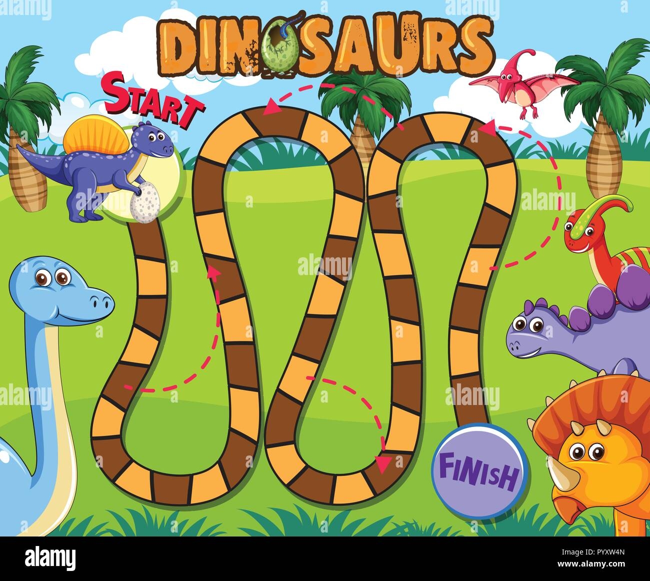 Board Game Printable Blank Dinosaurs