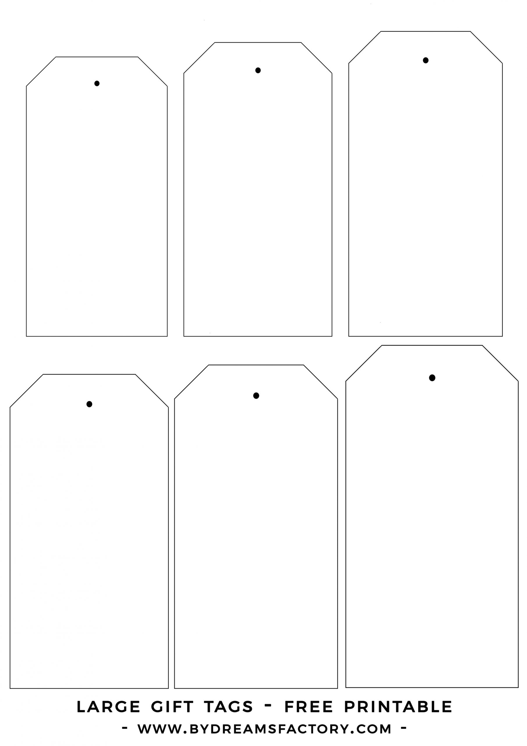 DIY Large Gift Tags Free Printable Dreams Factory 