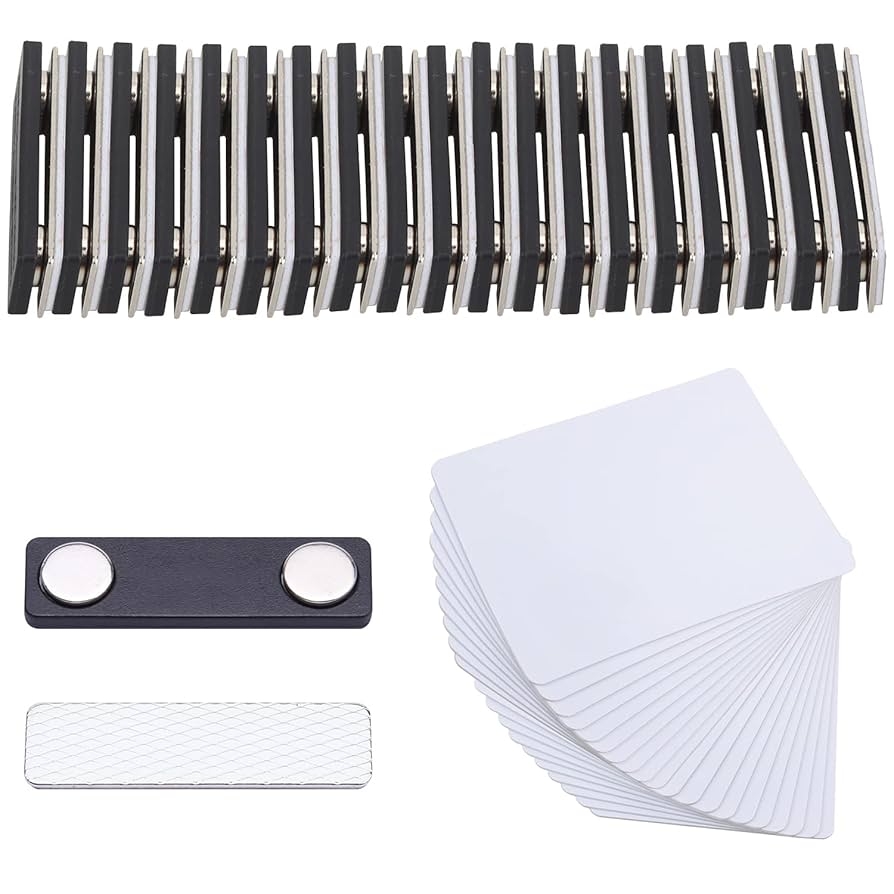 DIY Name Badges Wisdompro 20 Set White Printable Blank PVC 