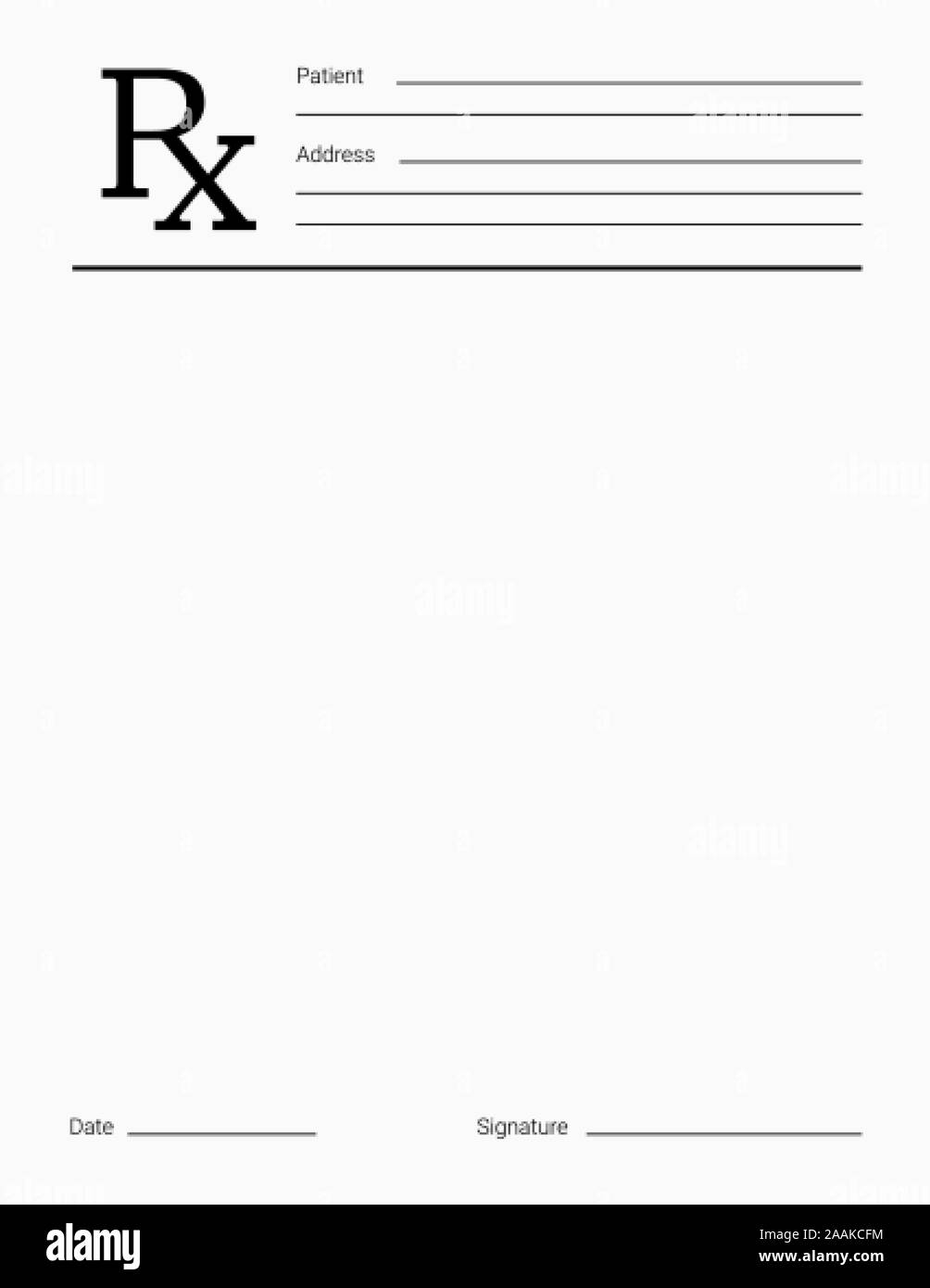 Printable Blank Prescription Form