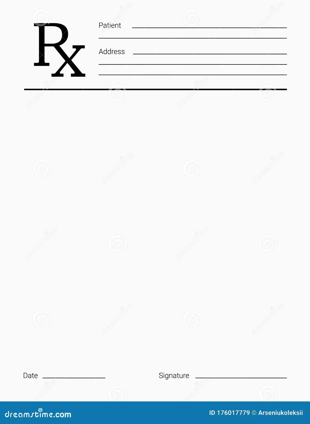 Doctor s Rx Pad Template Stock Vector Illustration Of White 