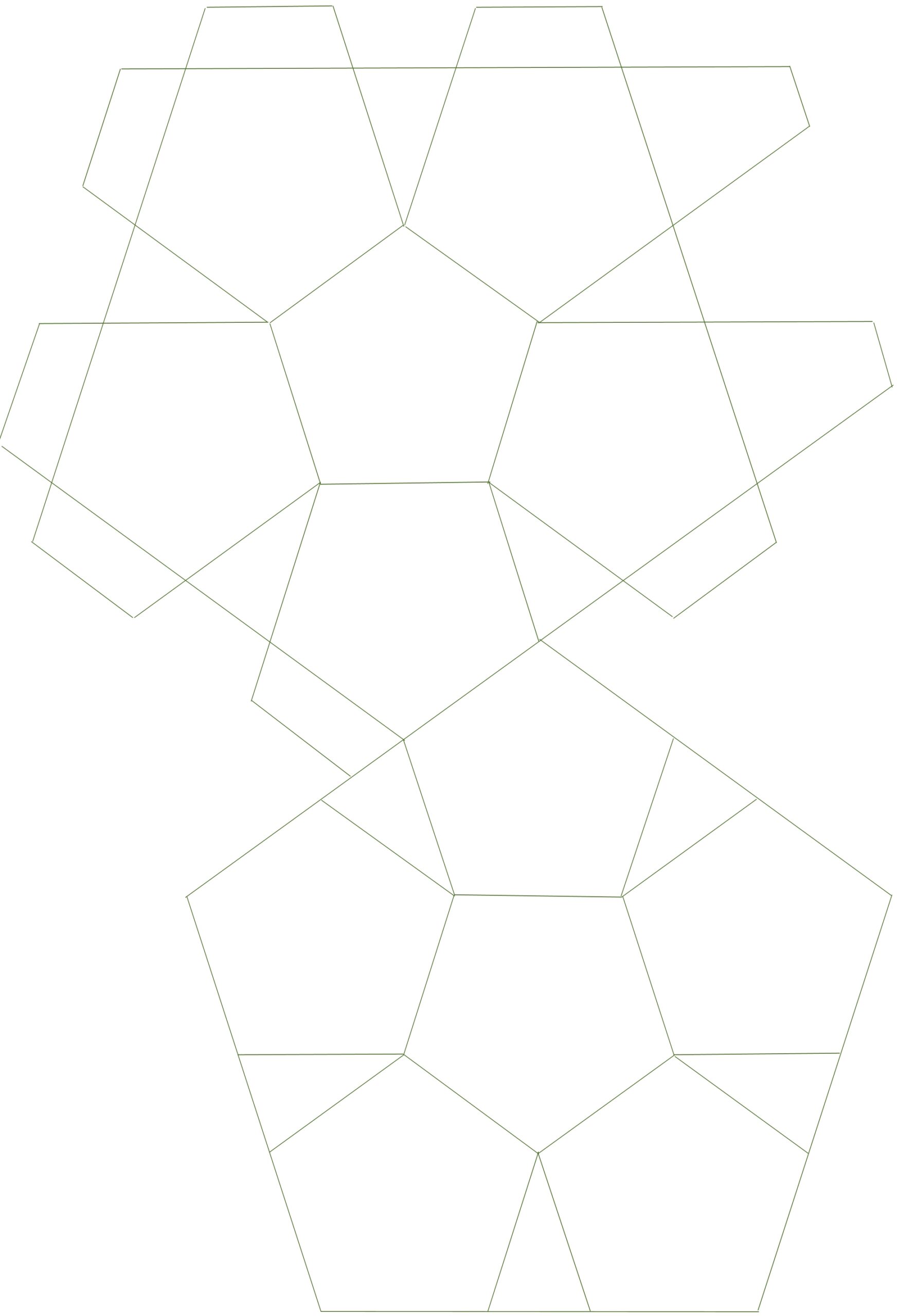 Dodecahedron Table Centerpiece Paper Craft