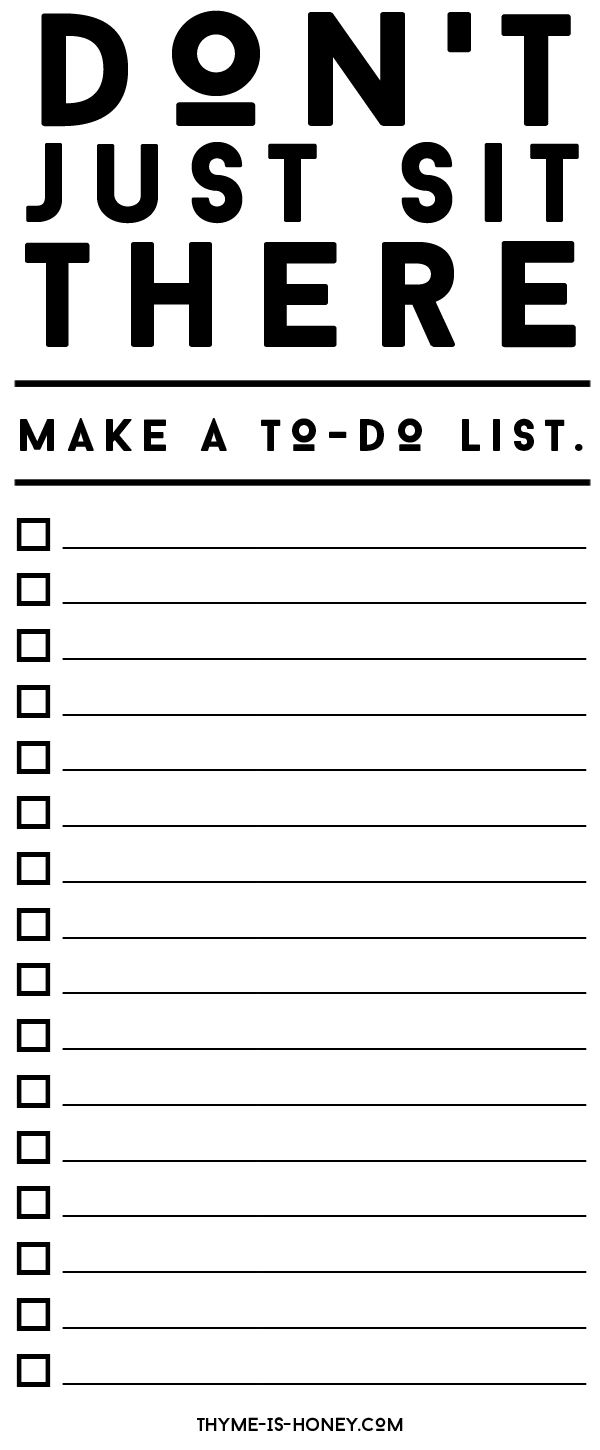 Honey Do Blank Cleaning Printable