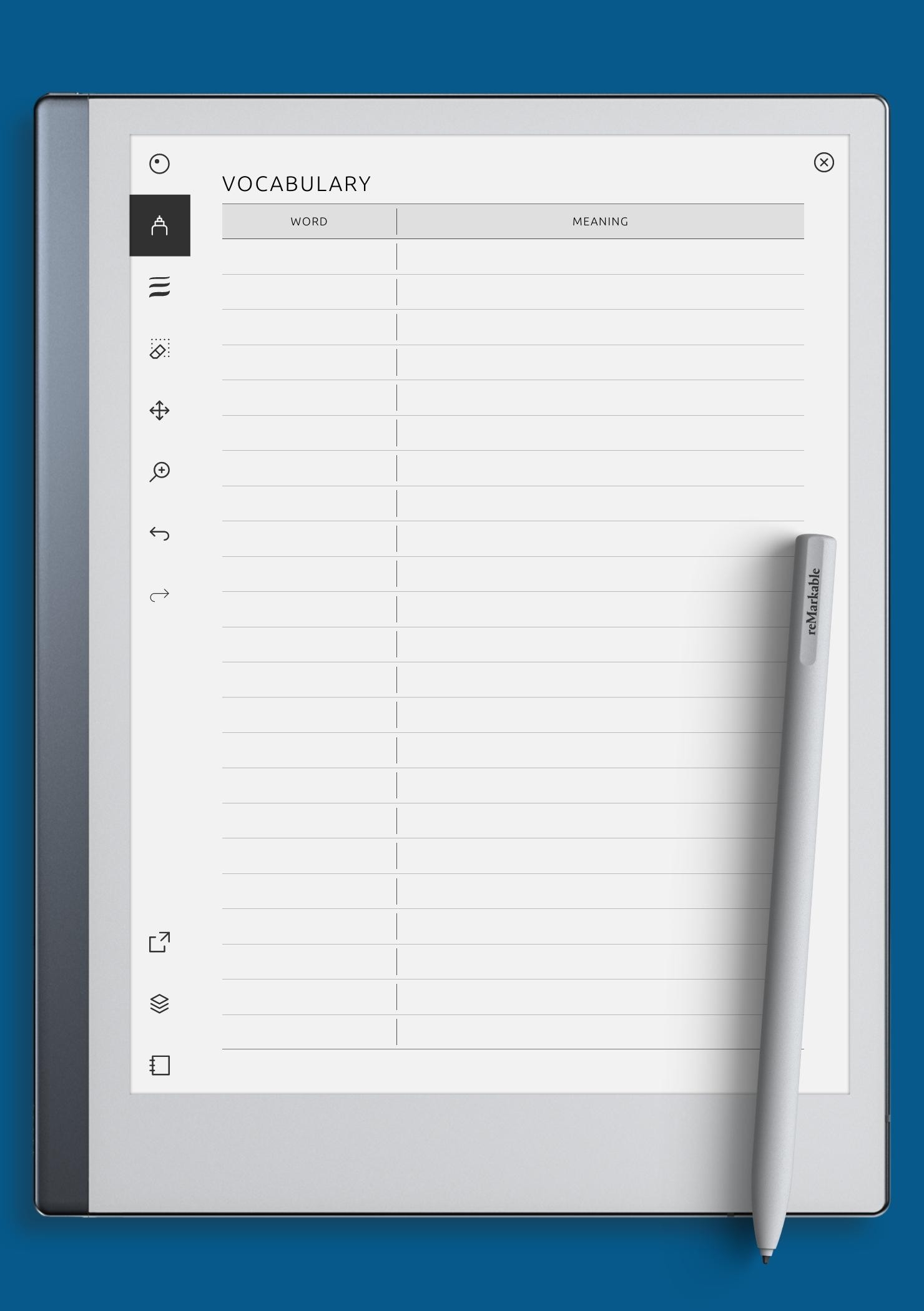Download Printable Vocabulary amp Definitions Template PDF