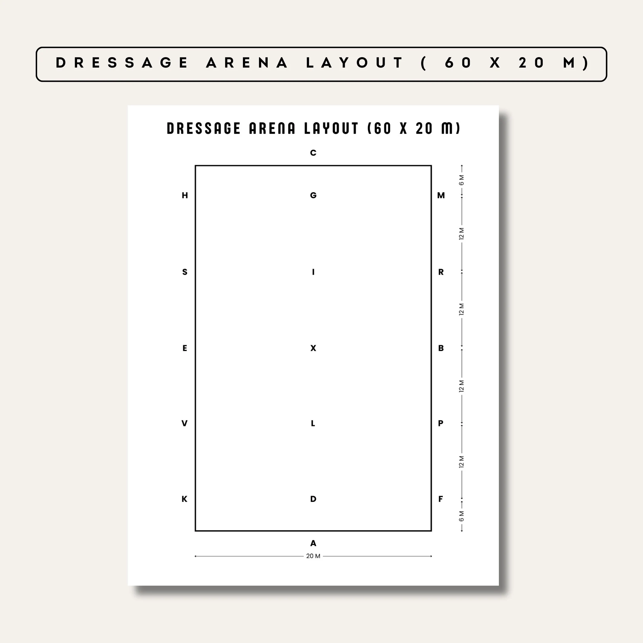 Printable Blank Dressage Arena Sheets