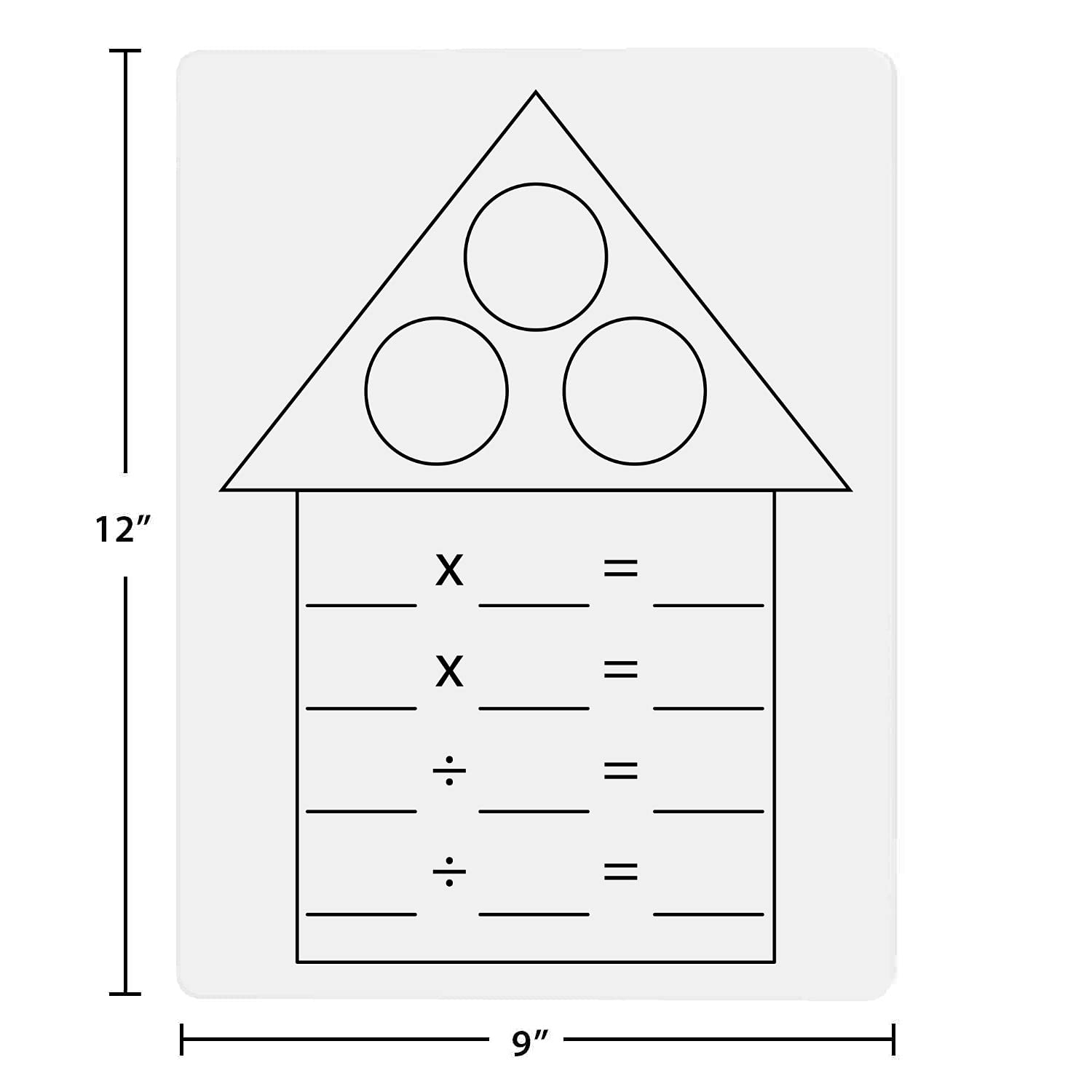 Dry Erase Board Math Fact Family House Multiplication And Division 