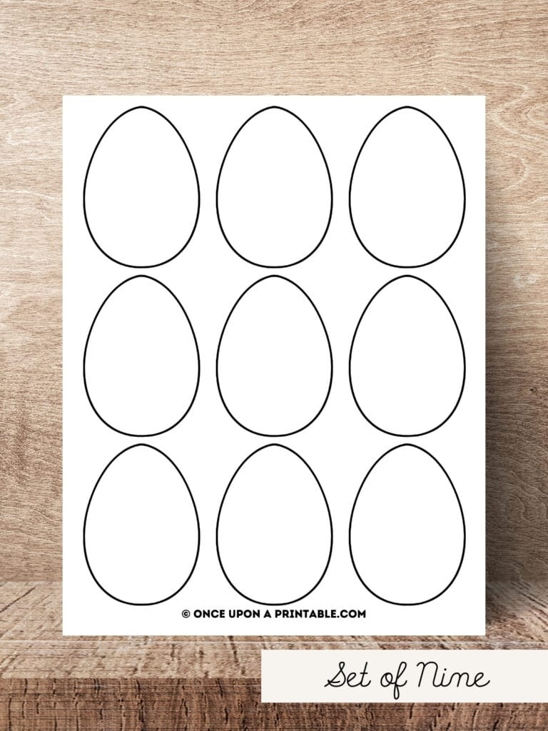 Printable Blank Easter Egg