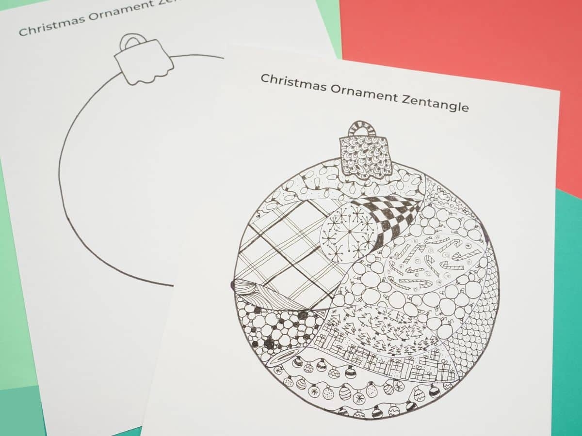 Printable Zentangle Blank Cards